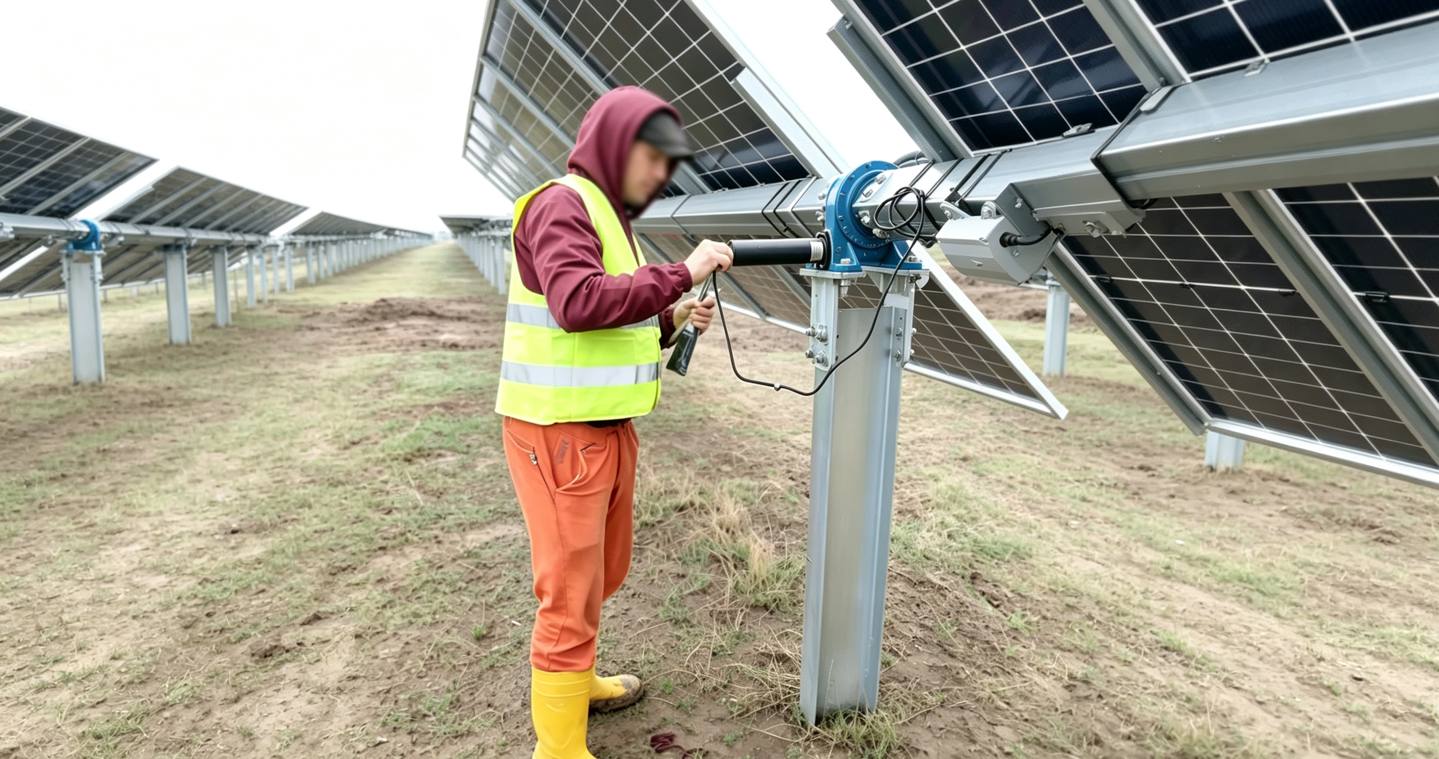 Últimos blogs de la empresa sobre How much torque does a solar tracker slew drive require?